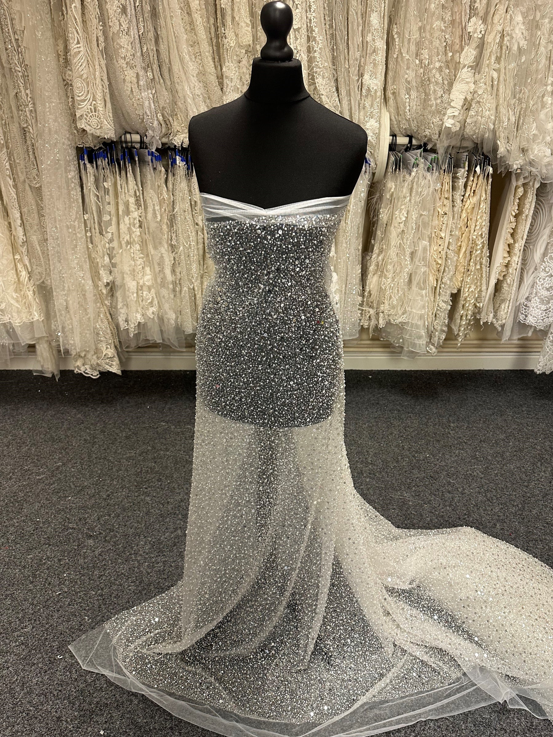 Ivory Embellished Tulle - Vitality