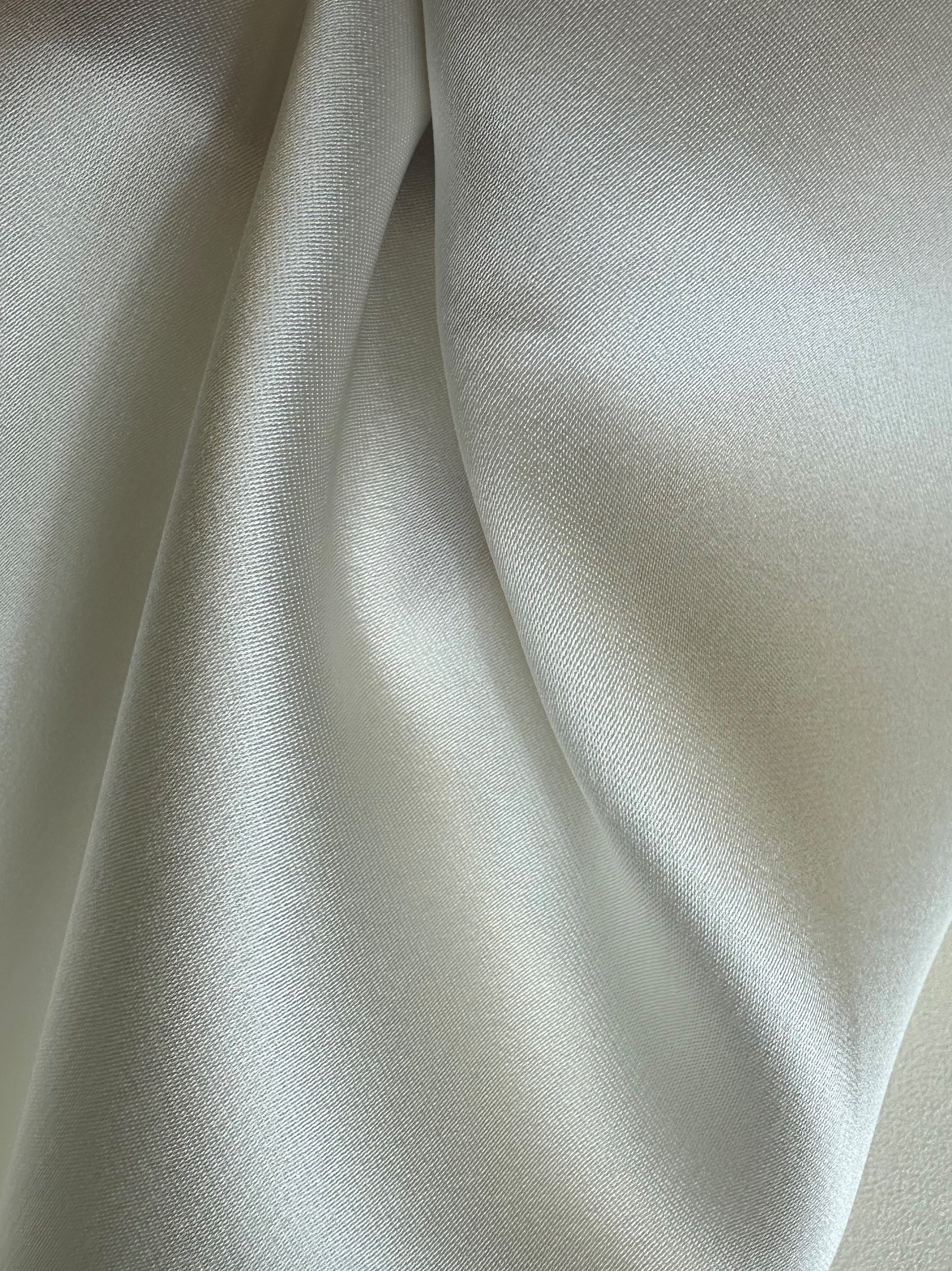 Ivory Silk Blend Satin - Lavish