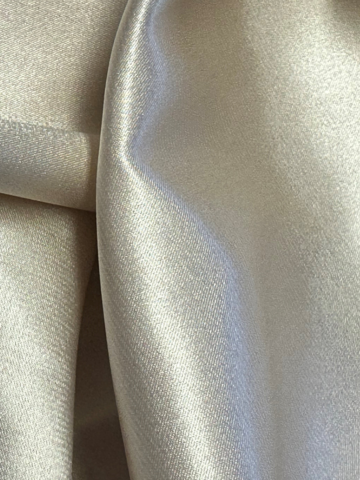 Ivory Polyester Stretch Satin - Empathy