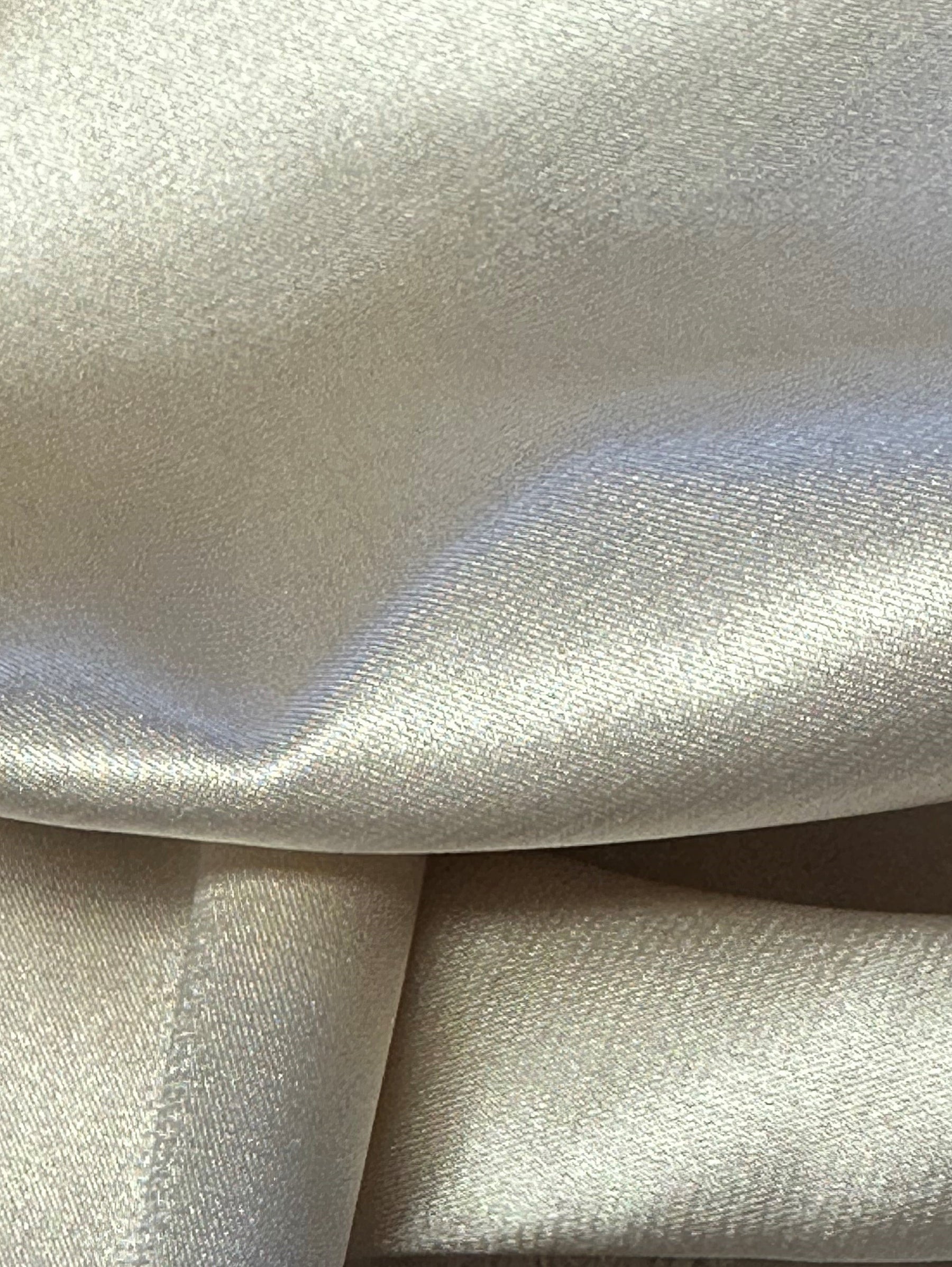 Ivory Polyester Stretch Satin - Empathy