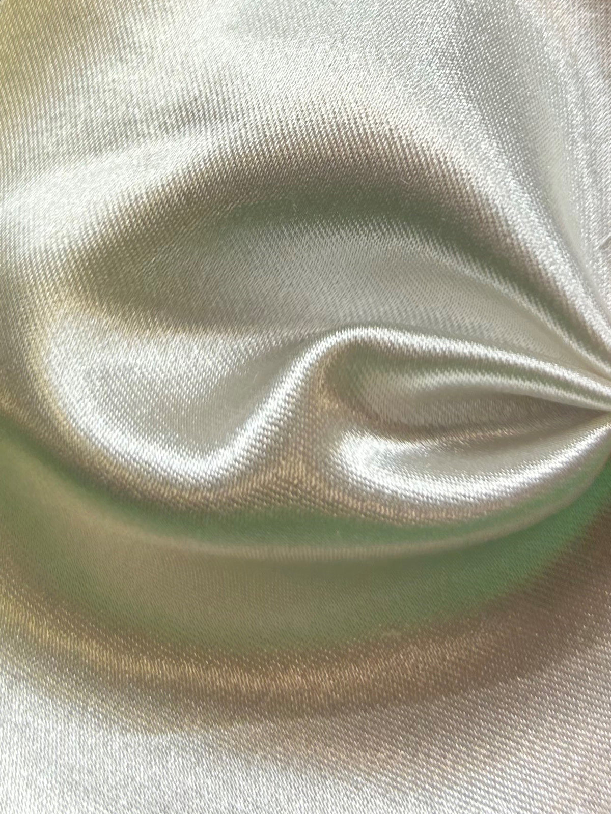 Ivory Polyester Stretch Satin - Courage