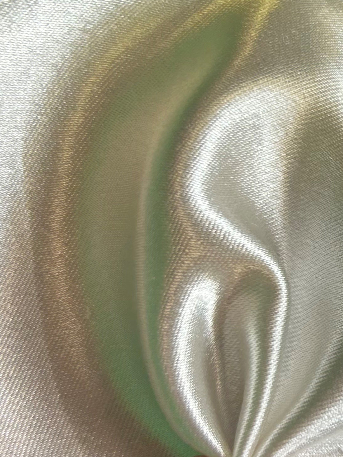 Ivory Polyester Stretch Satin - Courage