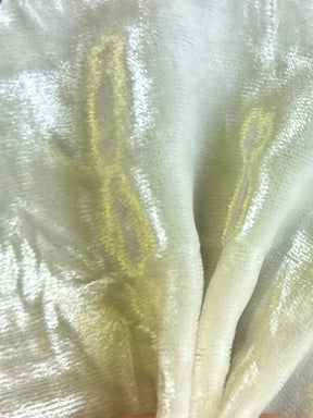 Ivory Silk Velvet - Ruffle