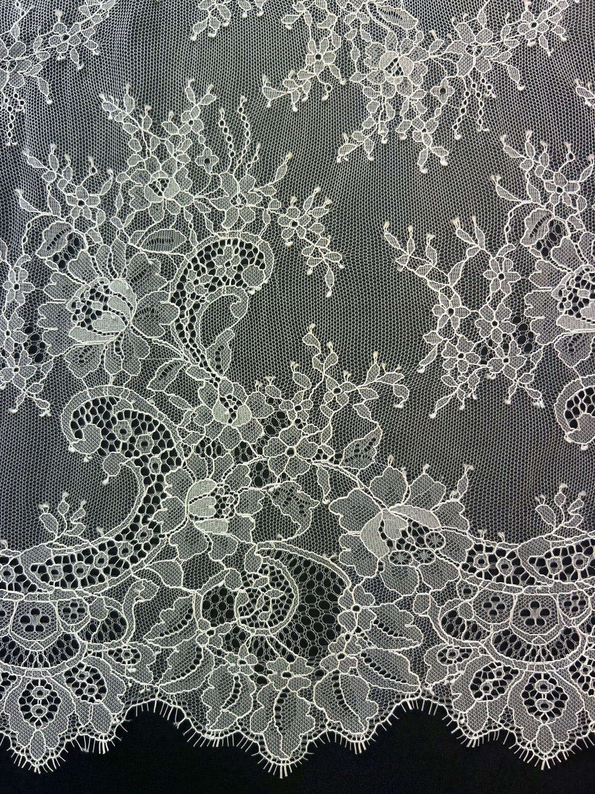 White Raschel Lace - Katherine