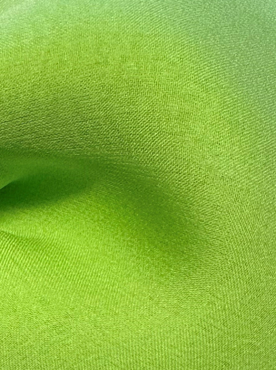 Lime Green Silk Chiffon - Tempest