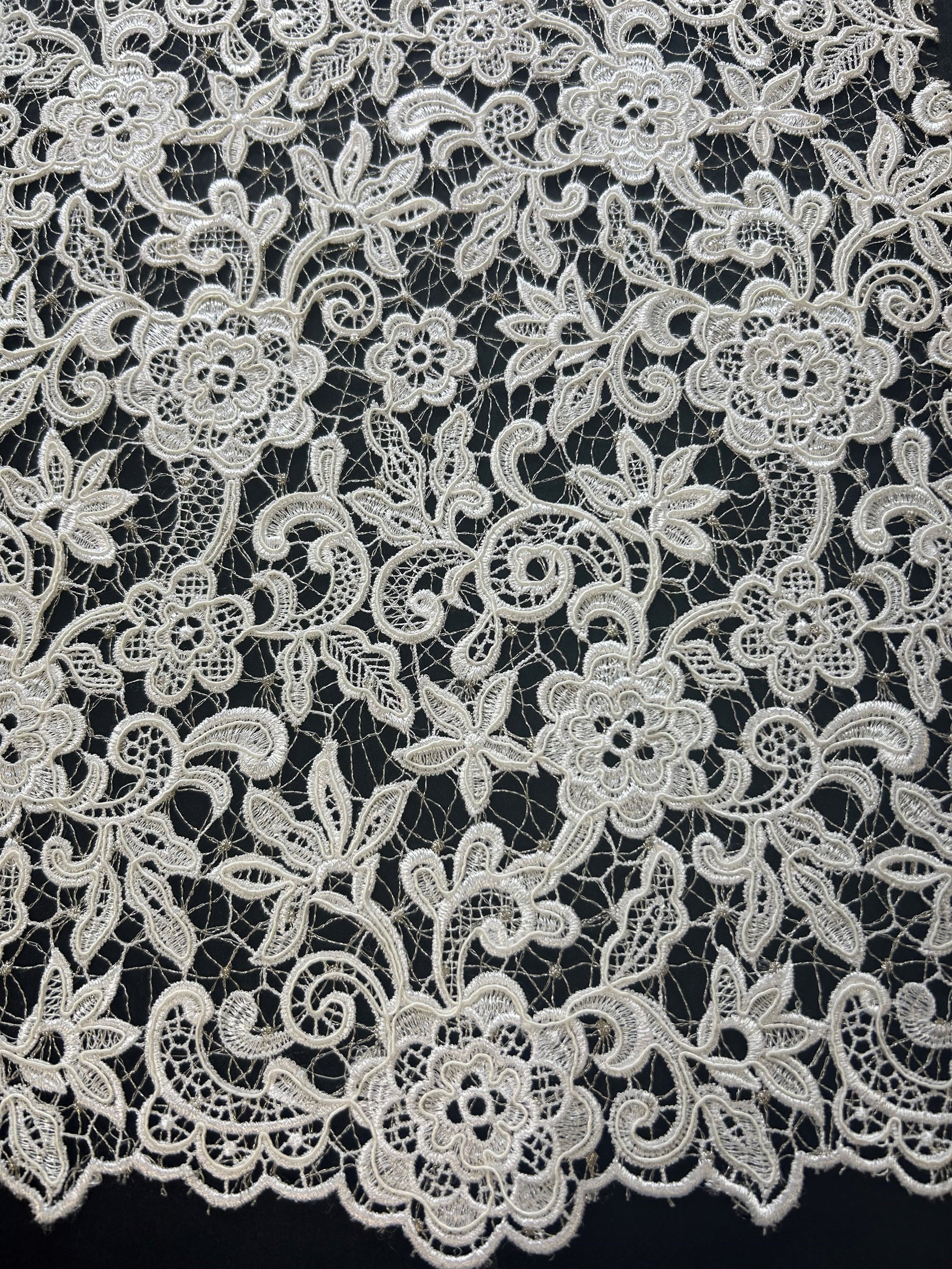 White Guipure Lace - Lucy