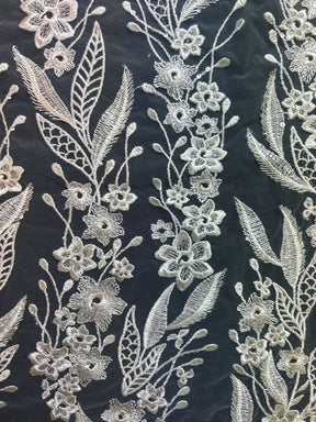 Ivory Embroidery Lace - Monaco