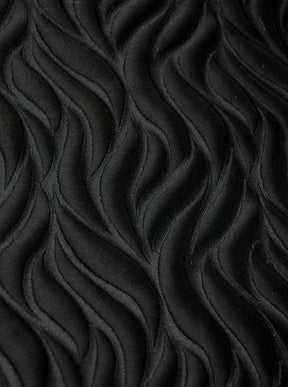 Black Waistcoat Fabric - Madrid