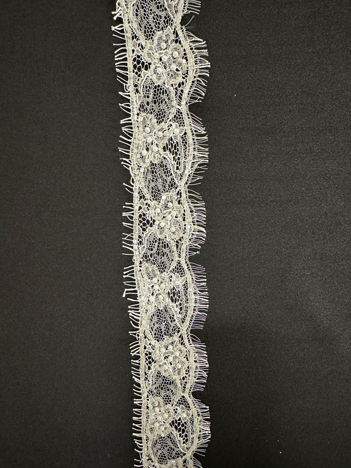 Ivory Beaded Lace Trim - Maude