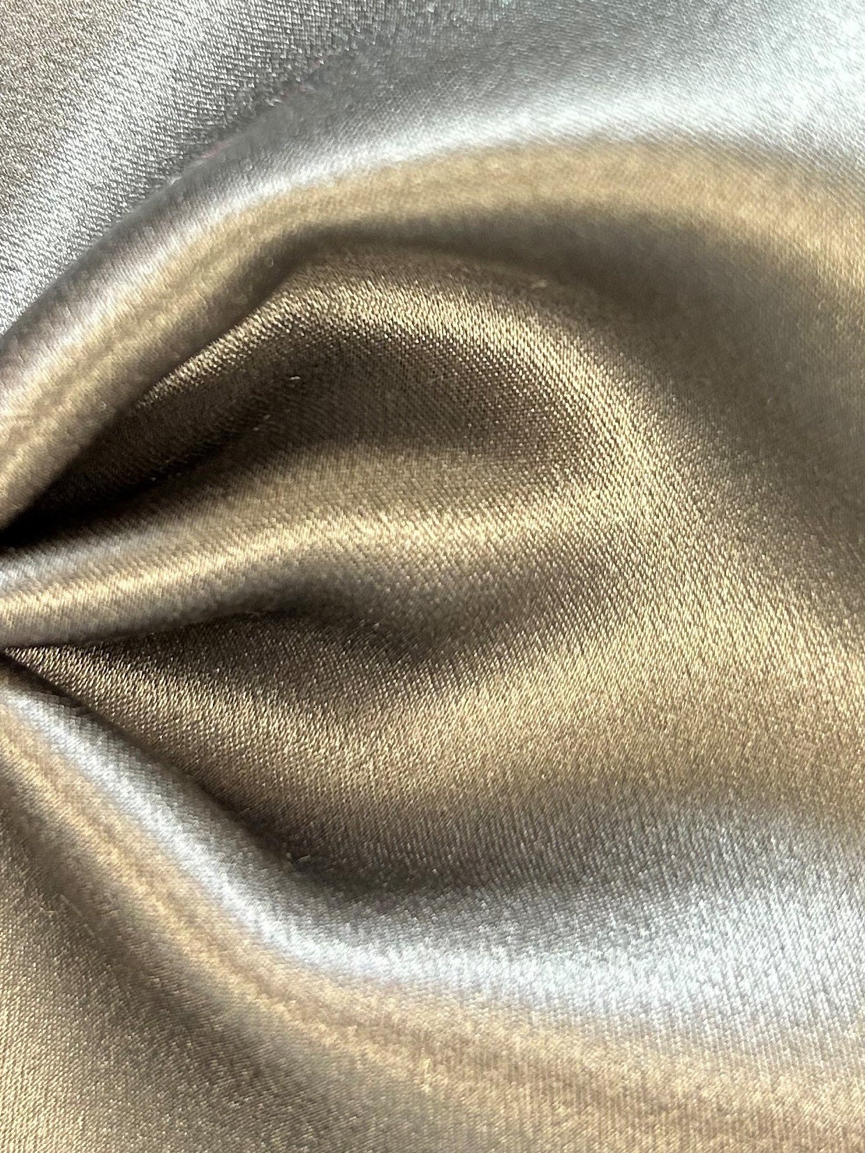 Metal Grey Silk Satin - Magnifique