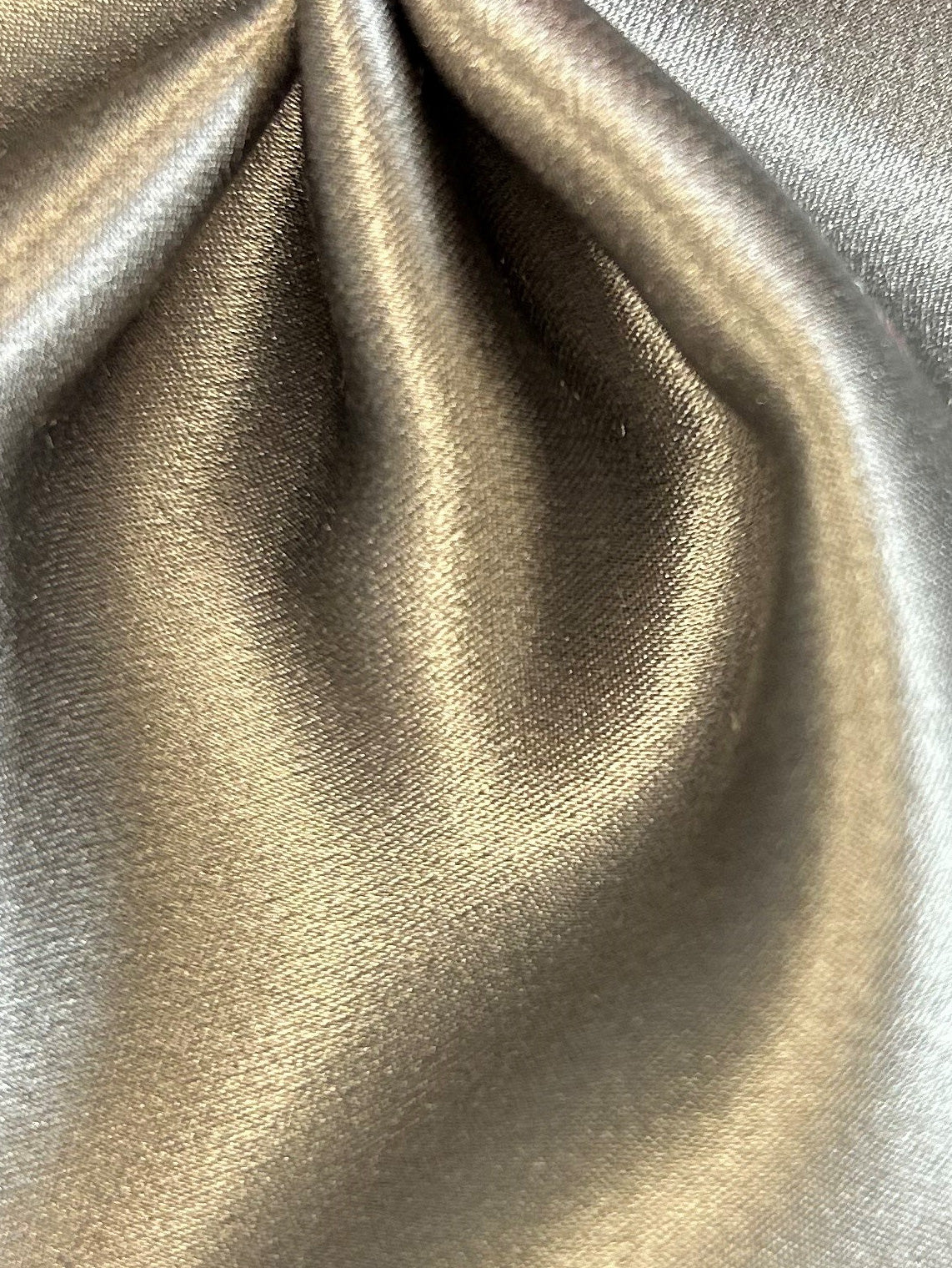 Metal Grey Silk Satin - Magnifique