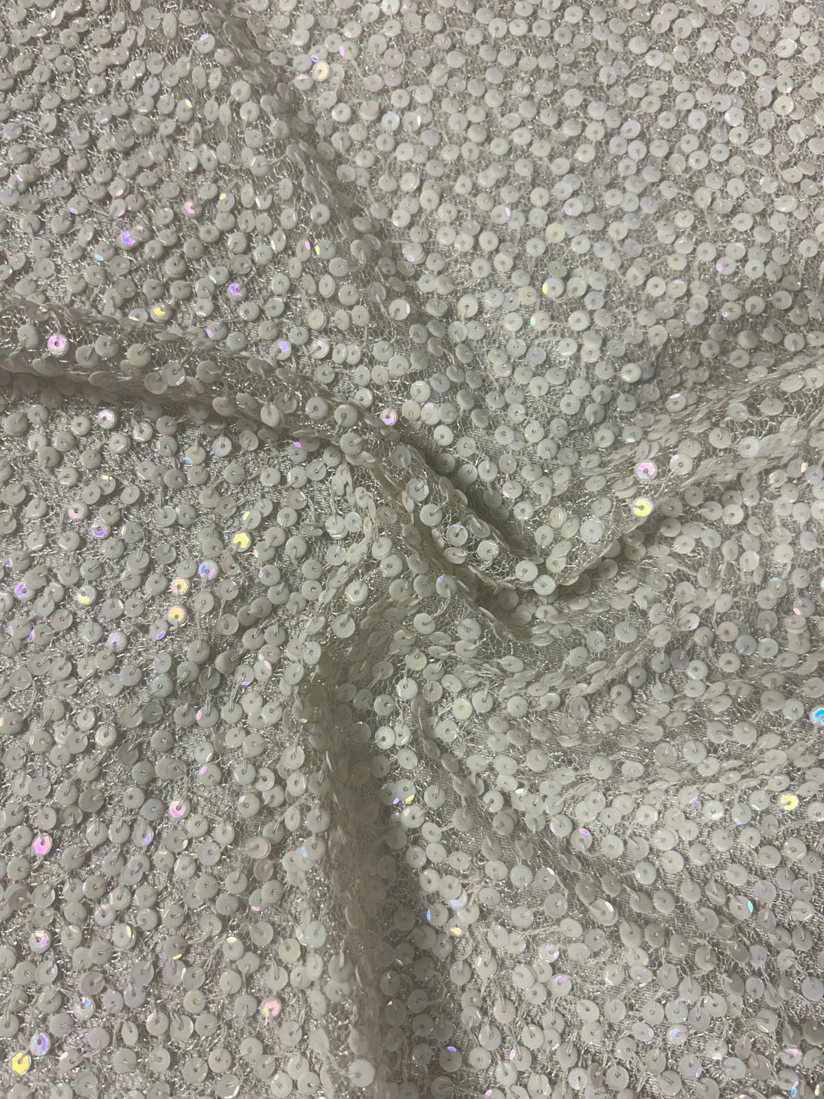 Iridescent Ivory Couture Embroidery - Moondust