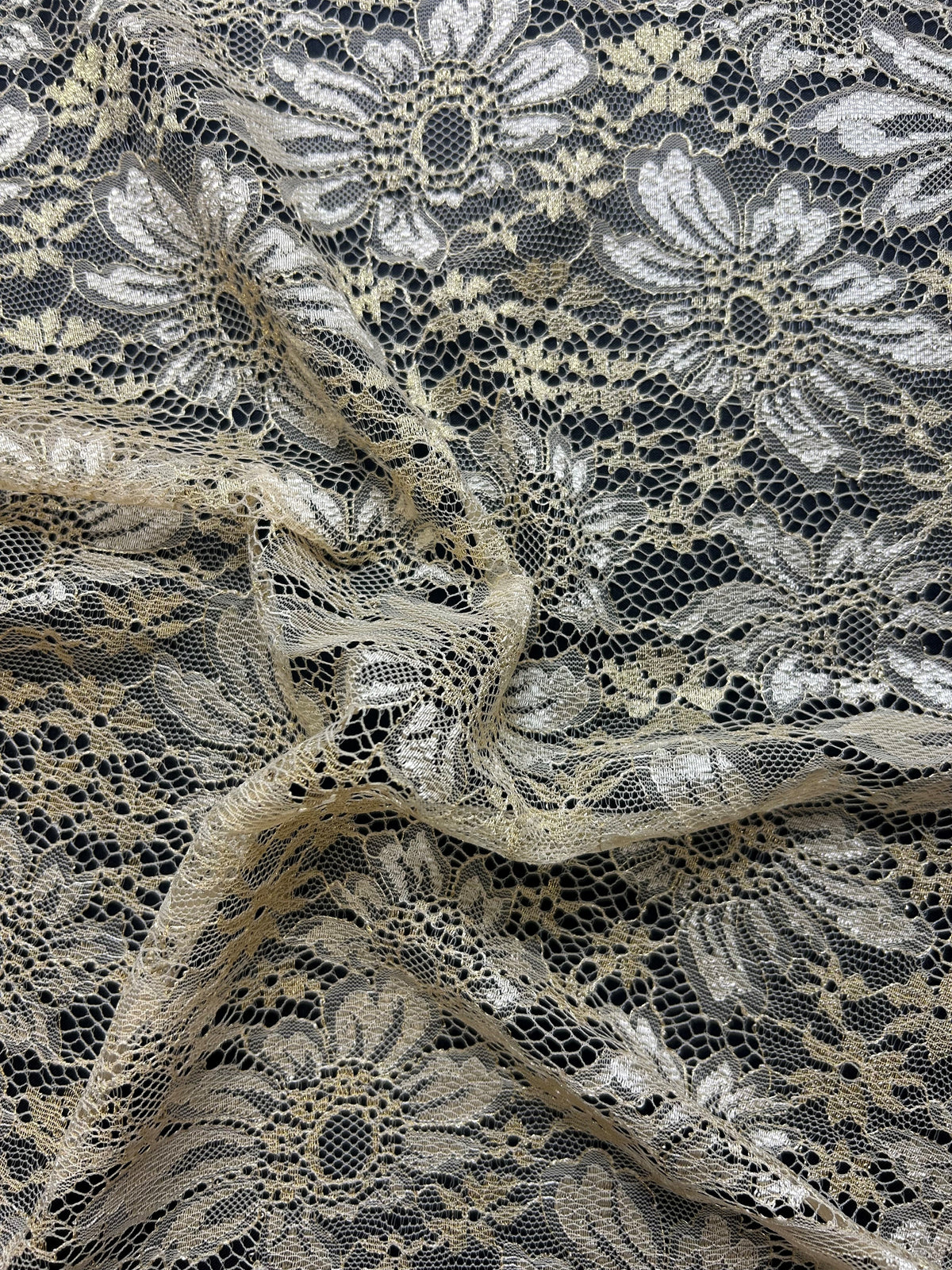 Champagne Raschel Lace - Moseley