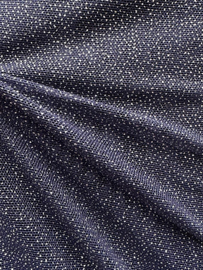 Navy Stretch Glitter Fabric - Ballerina