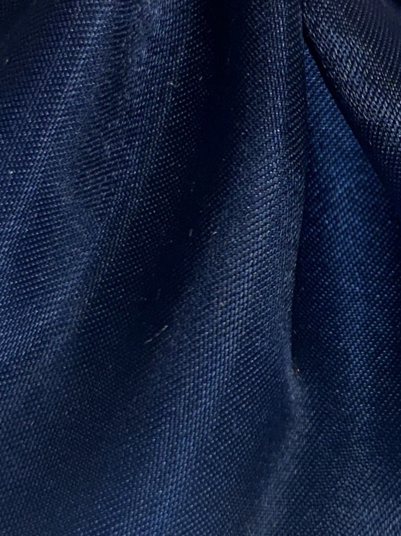 Navy Polyester Satin - Ascot