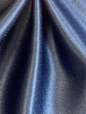 Navy Polyester Satin - Majestic