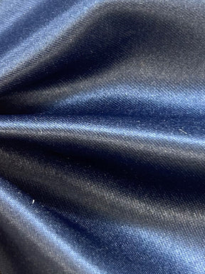 Navy Polyester Satin - Majestic