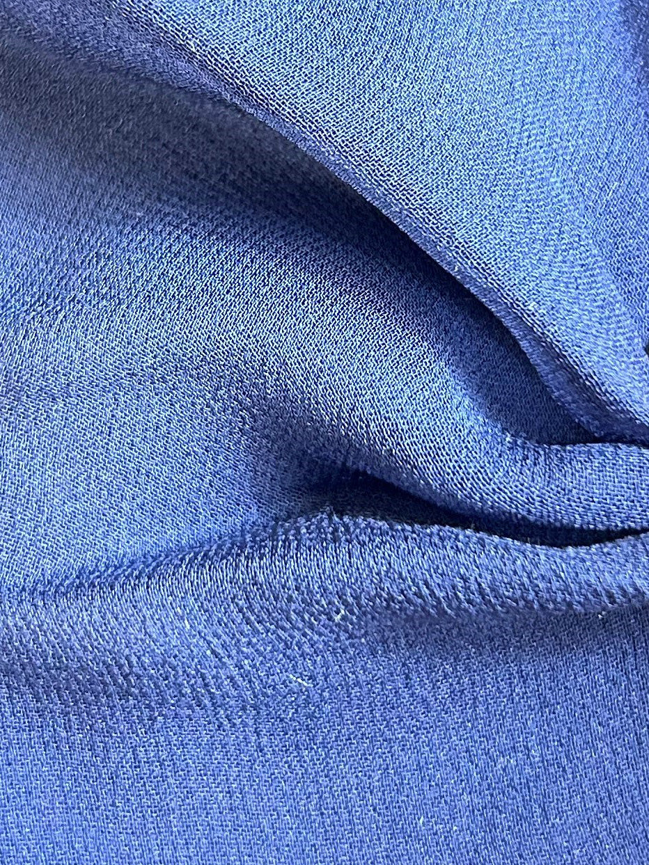 Navy Blue Silk Georgette - Shimmer