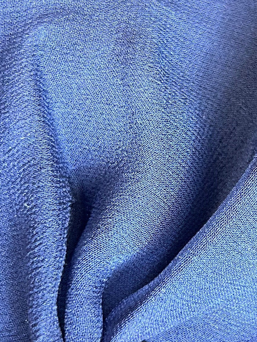 Navy Blue Silk Georgette - Shimmer