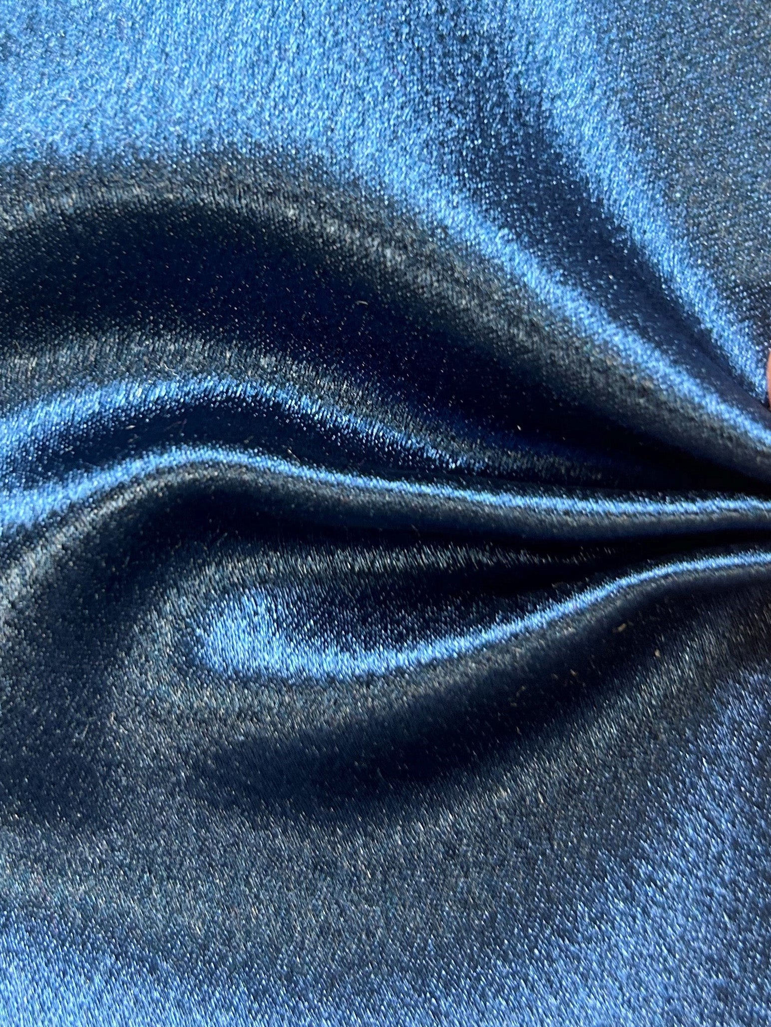 Navy Blue Polyester Crepe Back Satin - Desire