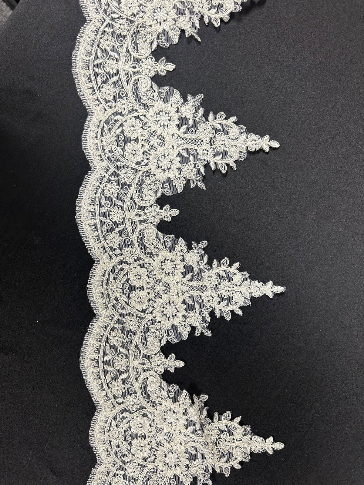 Ivory Corded Lace Trim - Oklahoma