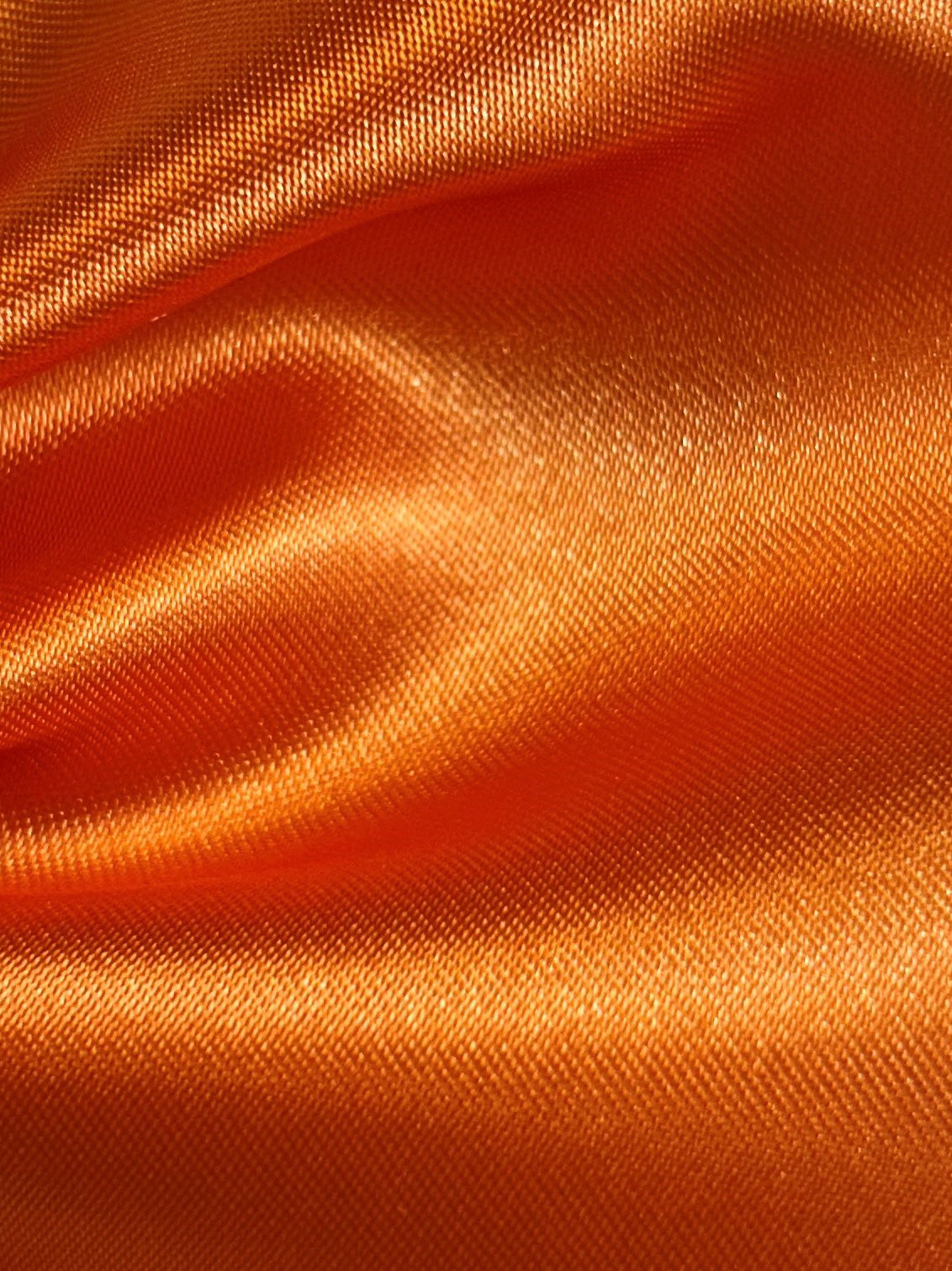 Orange Polyester Satin - Ascot