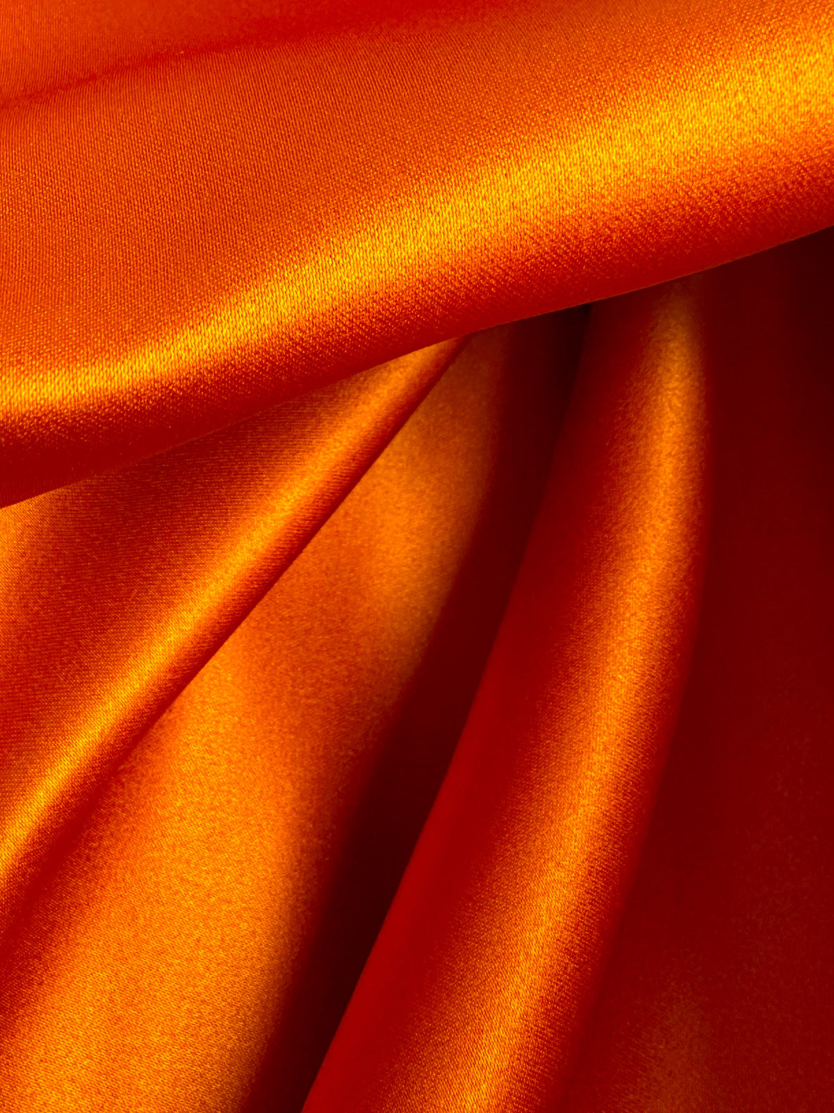 Orange Polyester Satin - Contessa