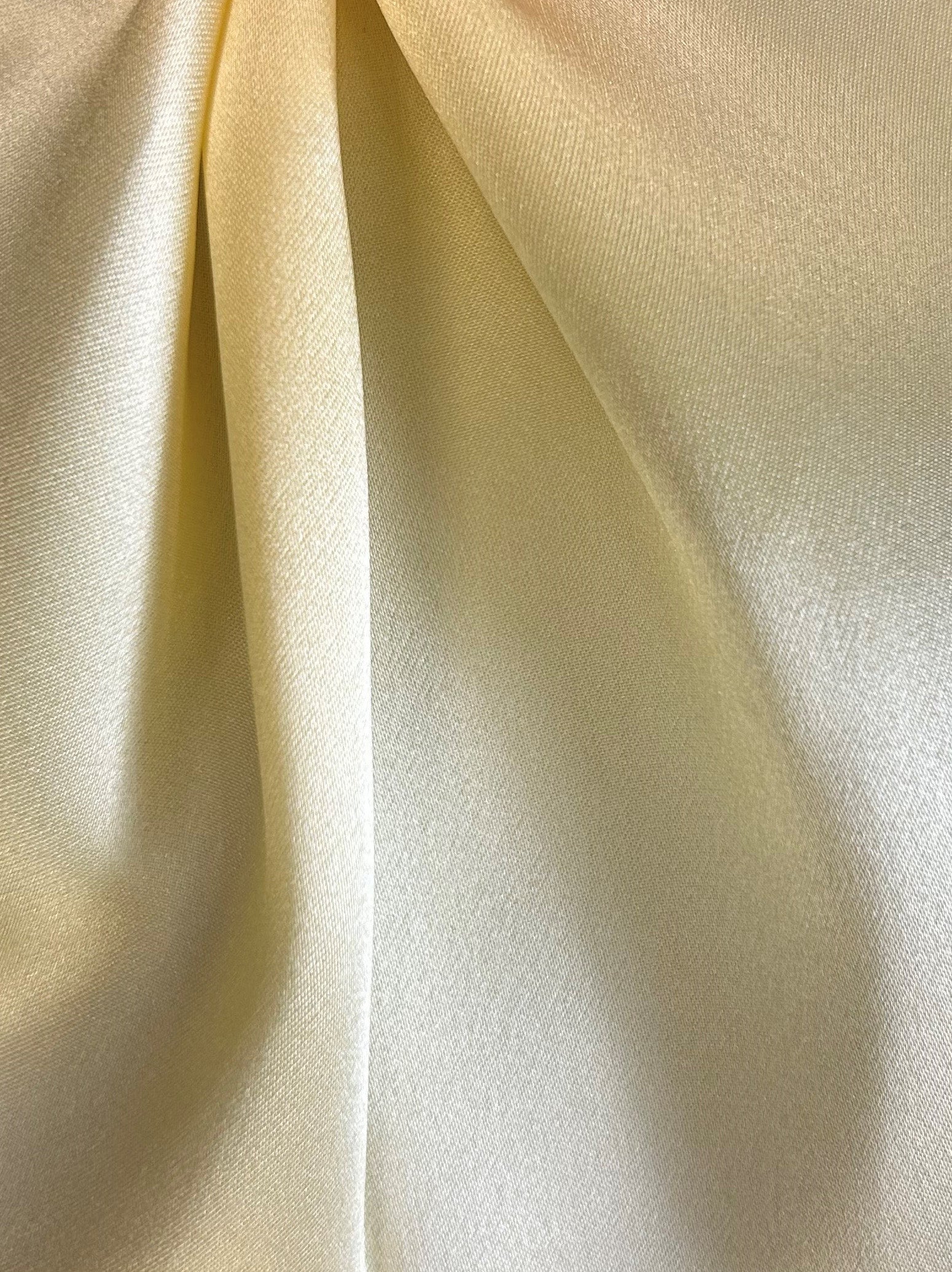 Pale Yellow Silk Satin - Magnifique