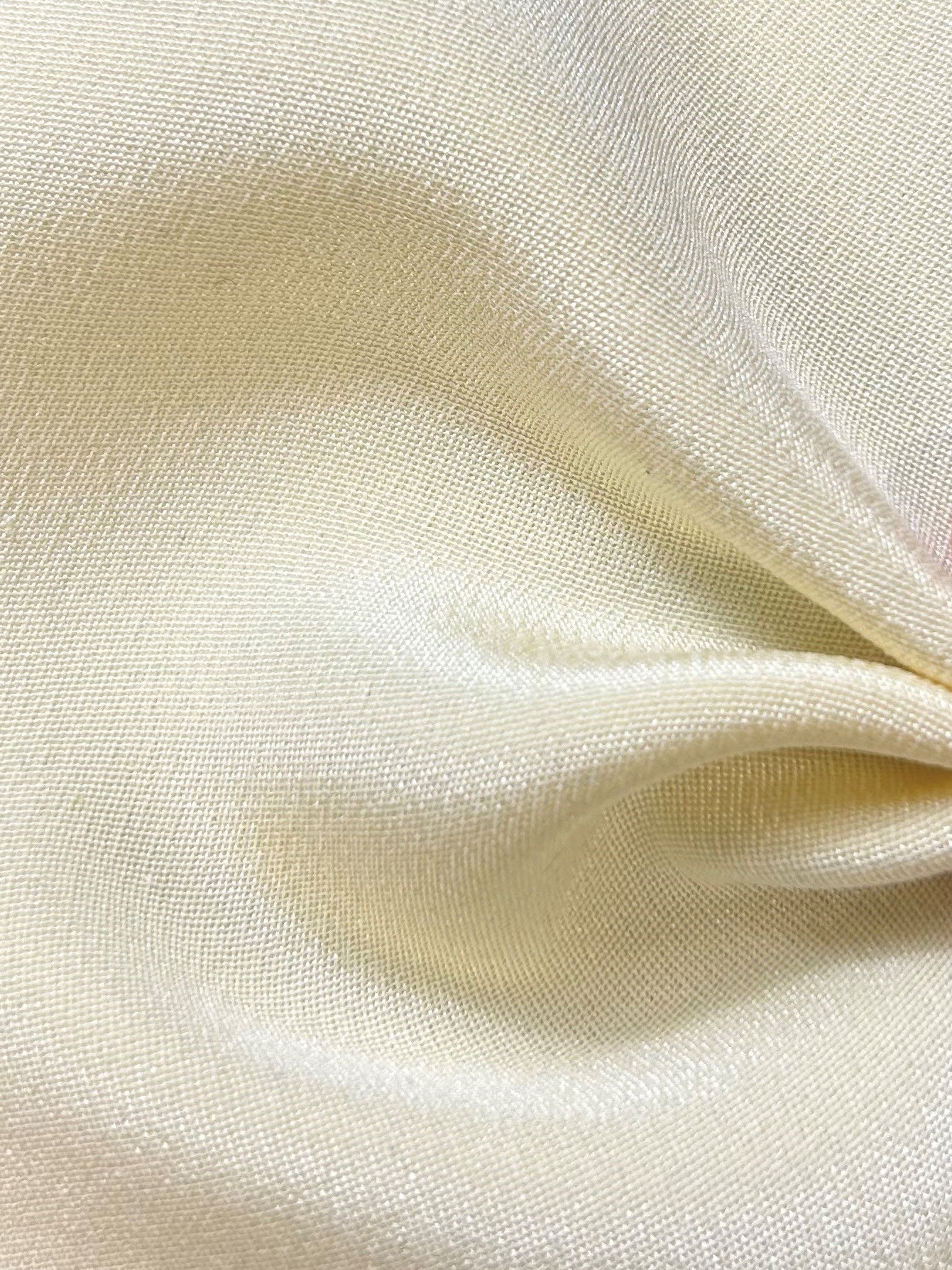 Pale Yellow Silk Double Crepe - Tantalise