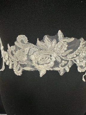 Ivory Embroidered Lace Appliques - Passiflora