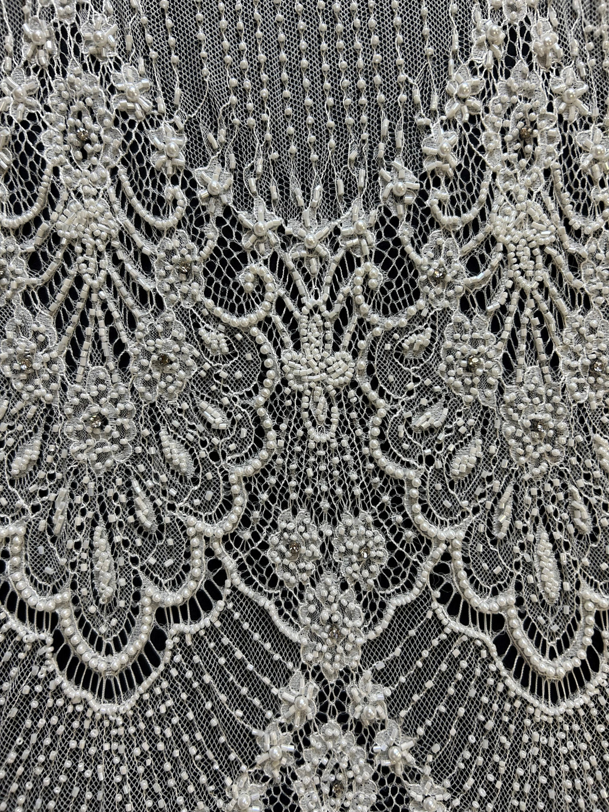 Ivory Beaded Lace - Persephone