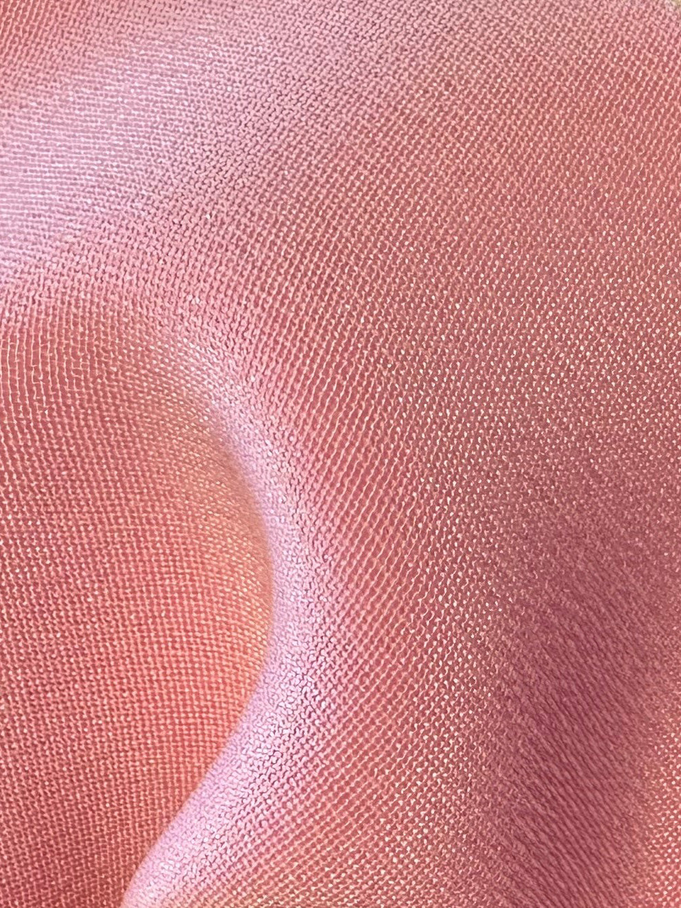 Pink Silk Double Crepe - Tantalise