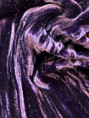 Plum Silk Velvet - Ruffle