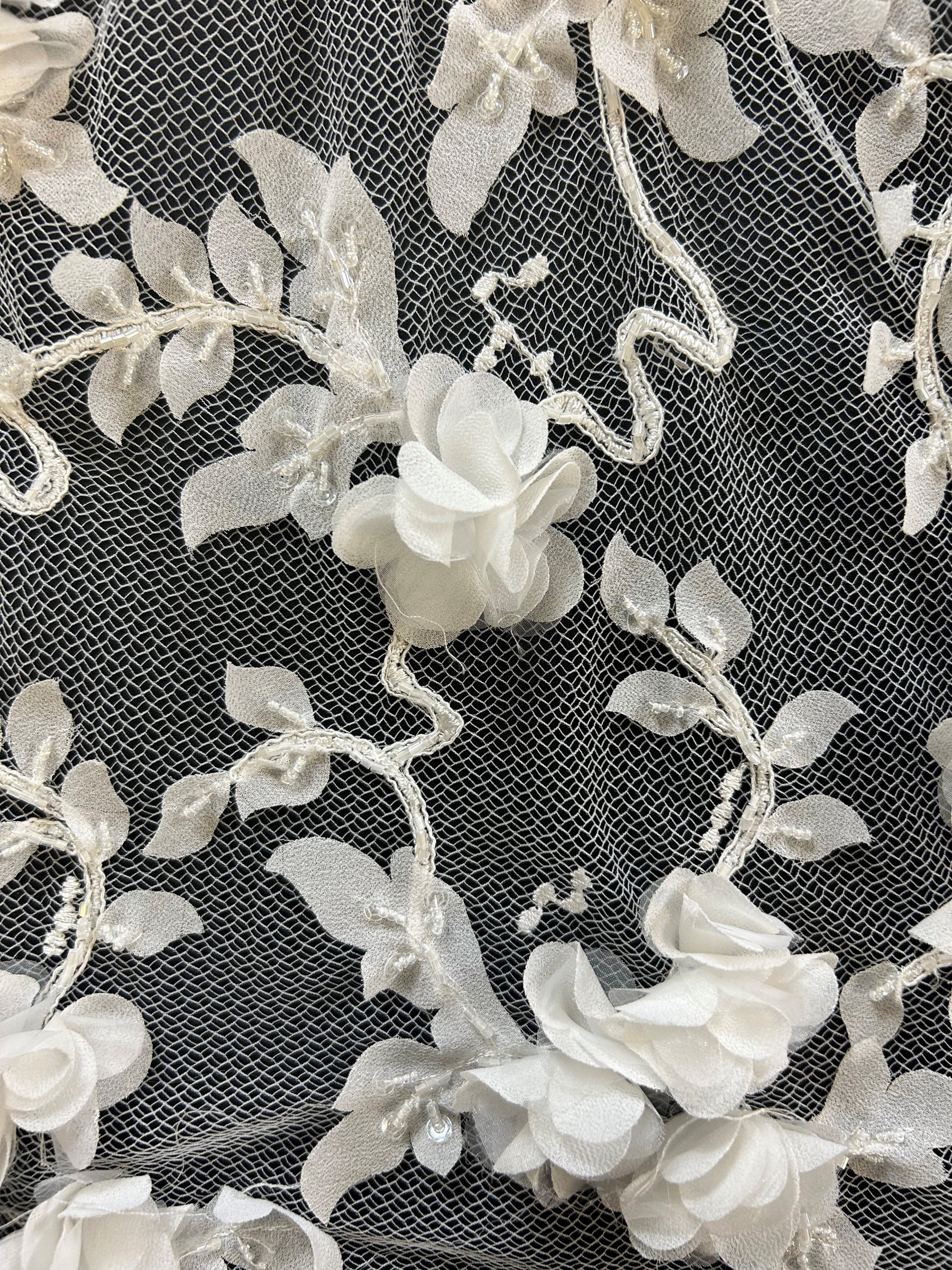 Ivory 3D Bridal Lace - Porscha