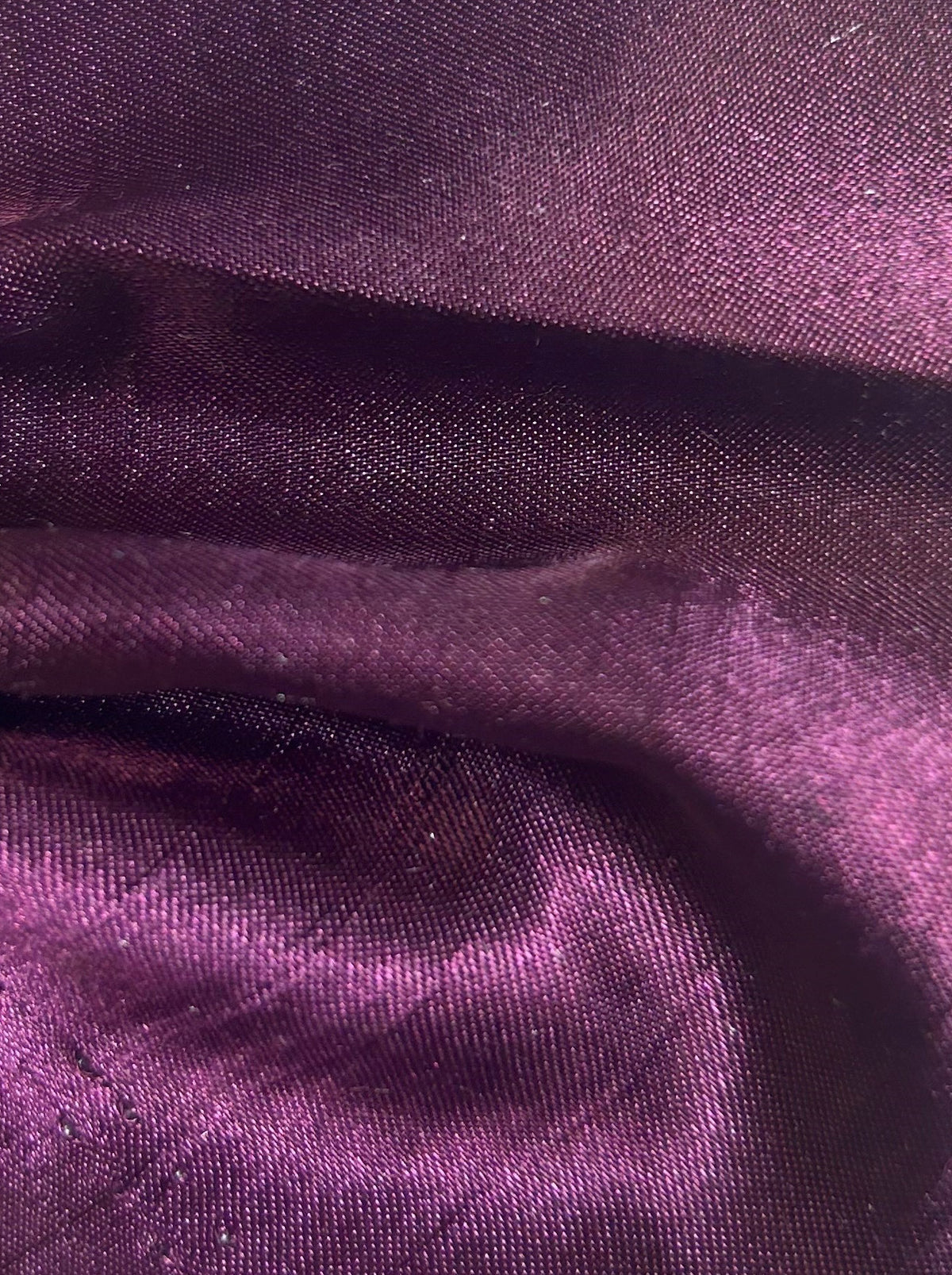Prune Polyester Satin Backed Dupion - Clarity