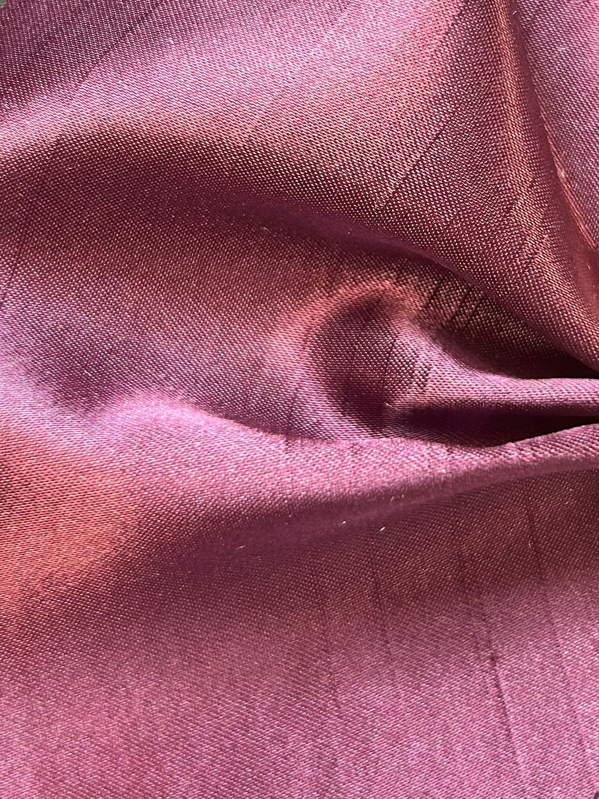 Prune Polyester Satin Backed Dupion - Clarity