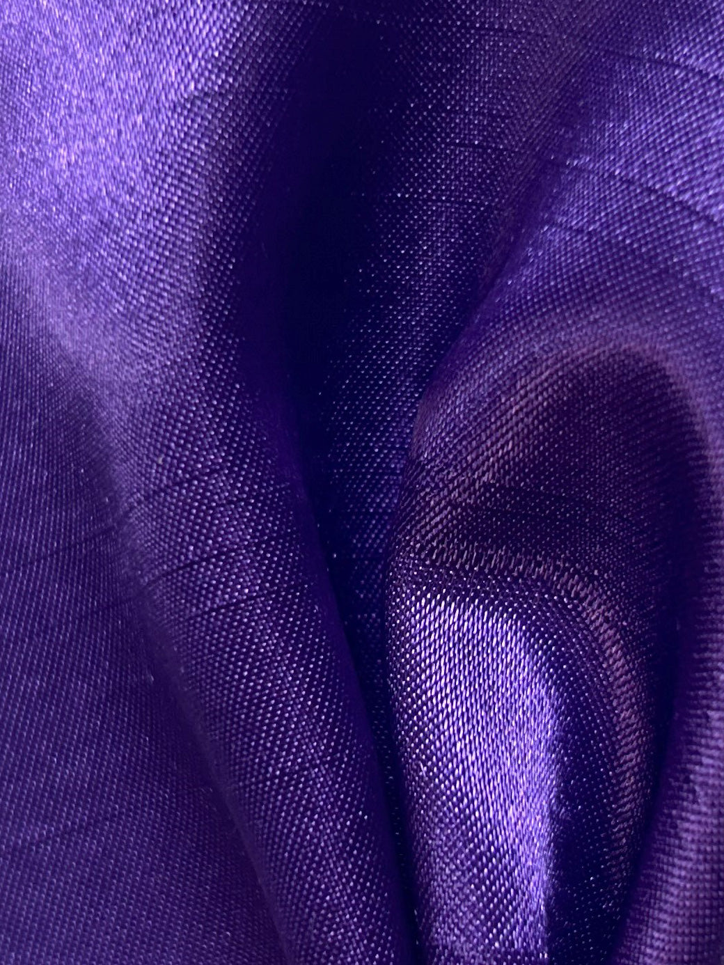 Purple Polyester Satin Backed Dupion - Clarity
