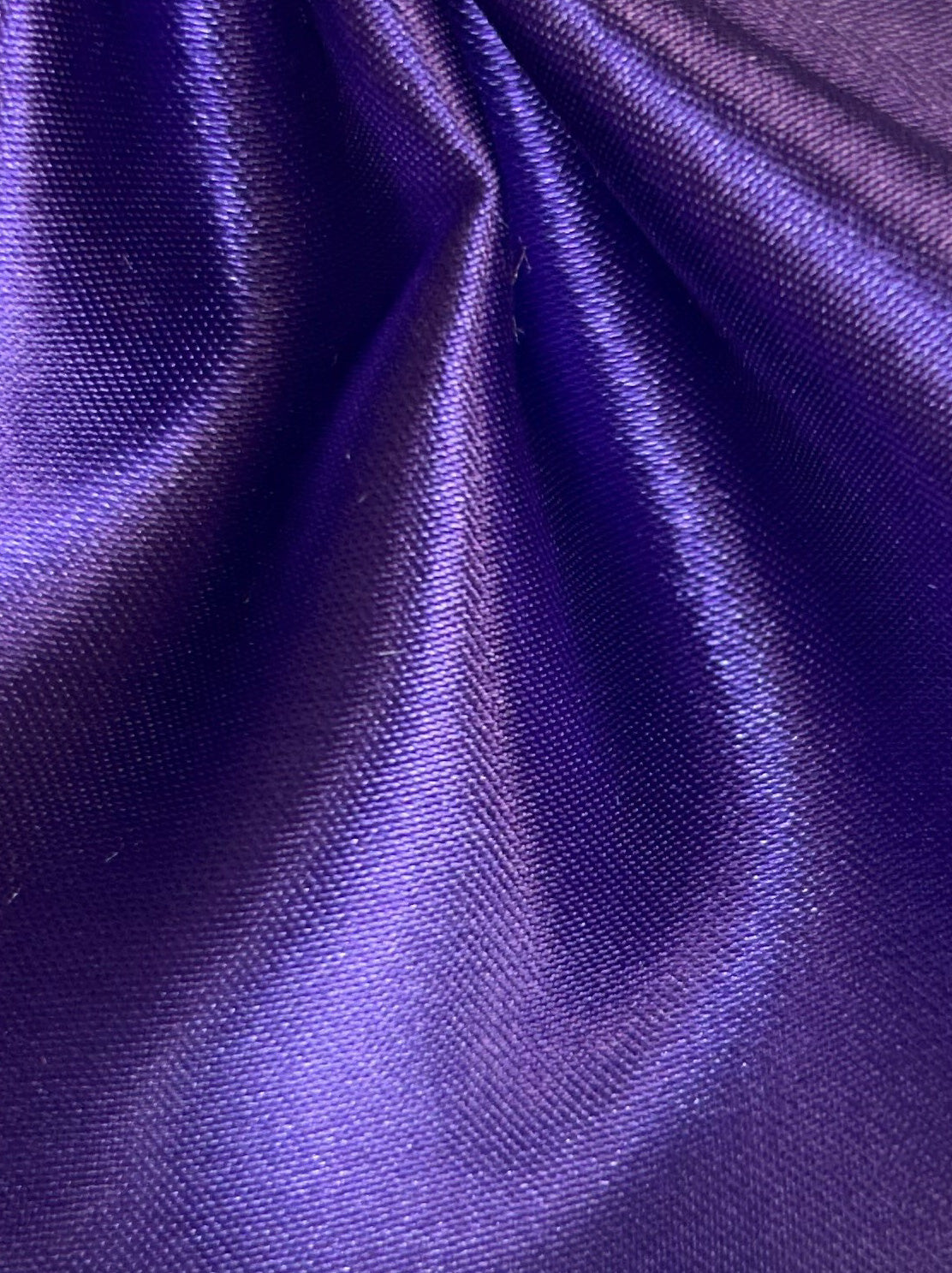 Purple Polyester Satin - Ascot