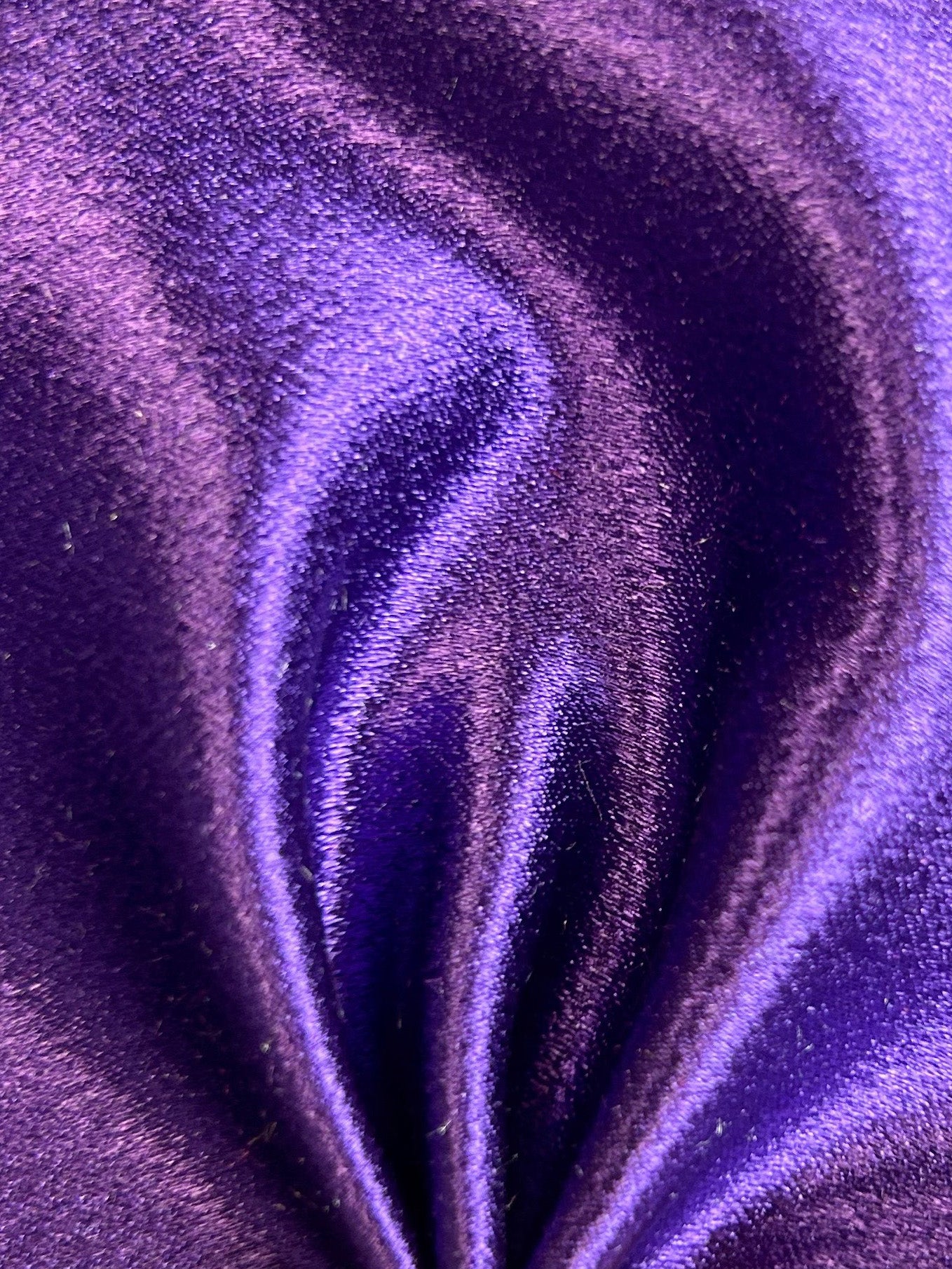 Purple Polyester Crepe Back Satin - Desire