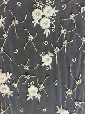 Ivory Beaded Lace - Ranchi