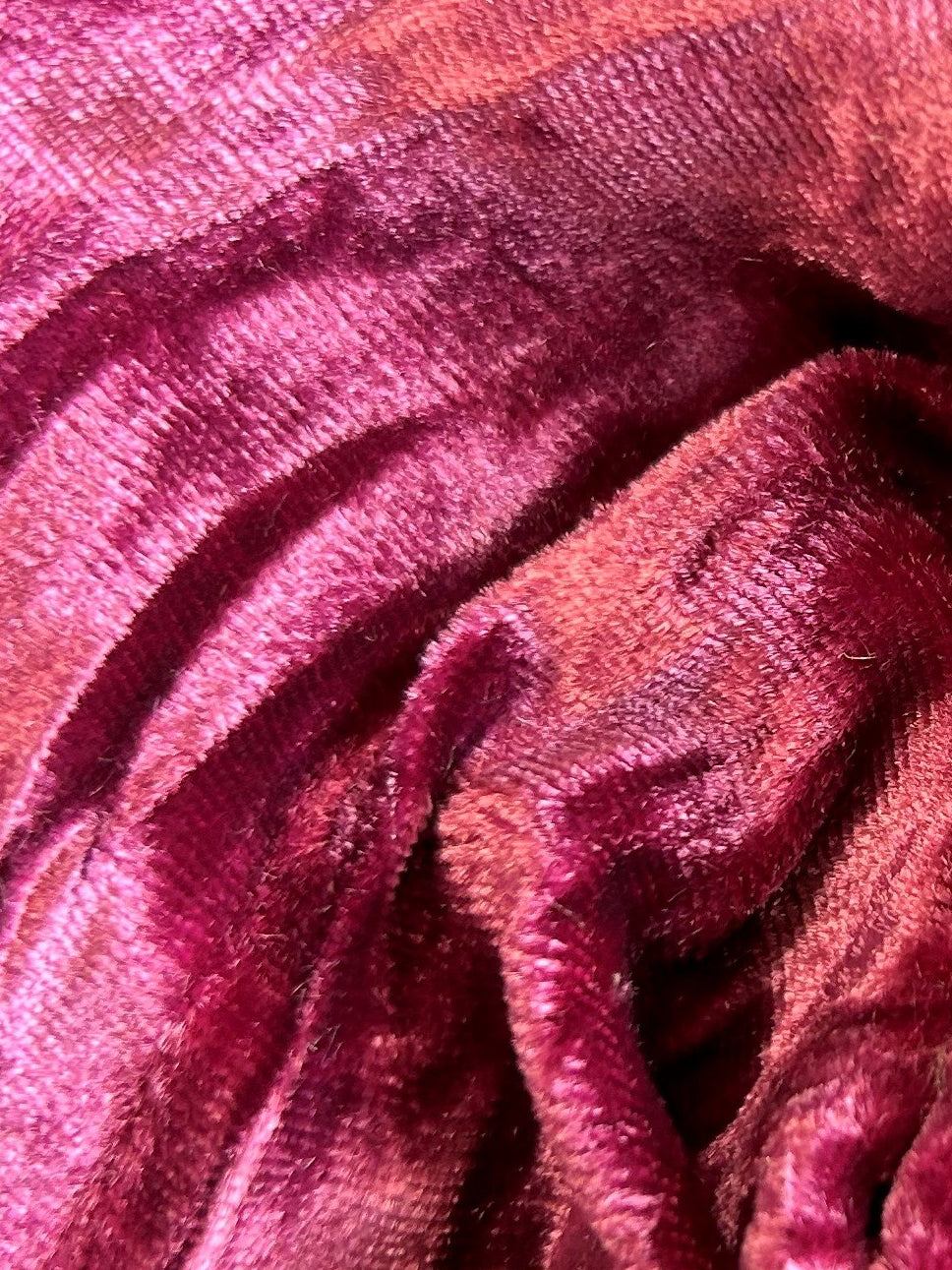 Raspberry Silk Velvet - Ruffle
