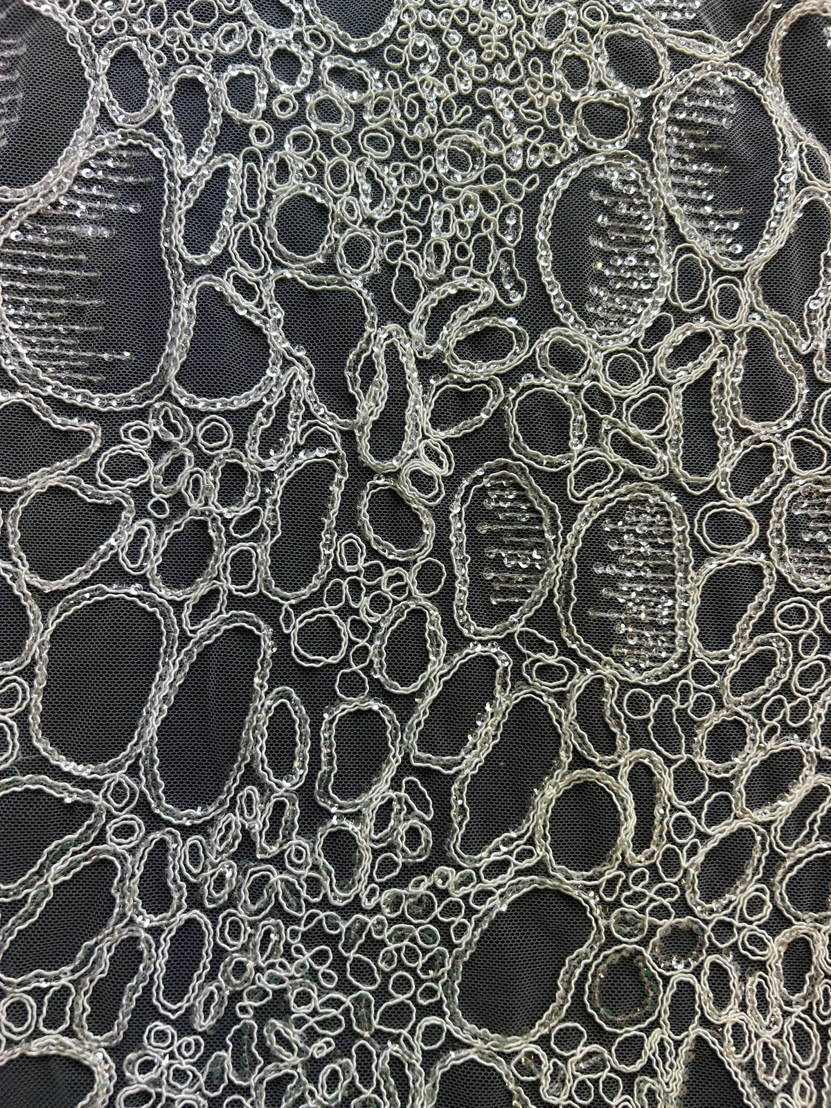 Ivory Corded Lace - Raven