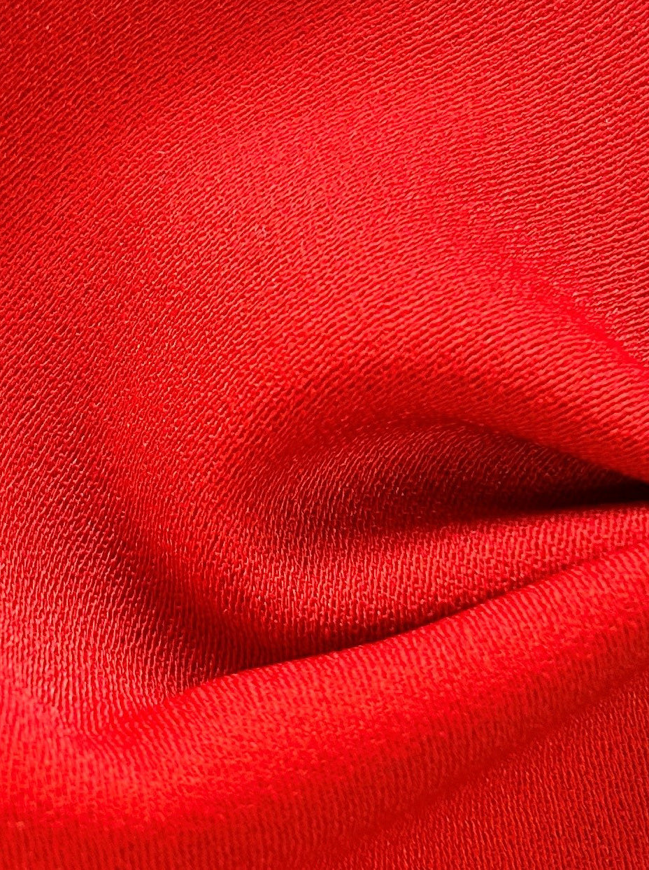 Red Polyester Crepe - Curiosity