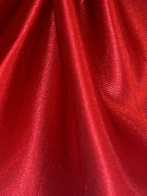 Red Polyester Satin Backed Dupion - Clarity