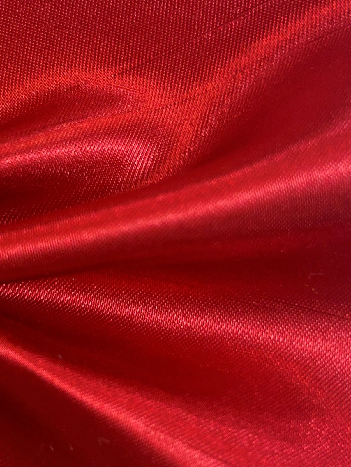 Red Polyester Satin Backed Dupion - Clarity