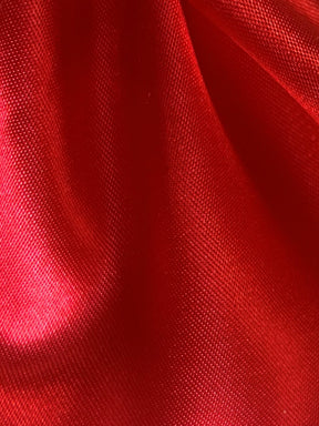 Red Polyester Satin - Ascot