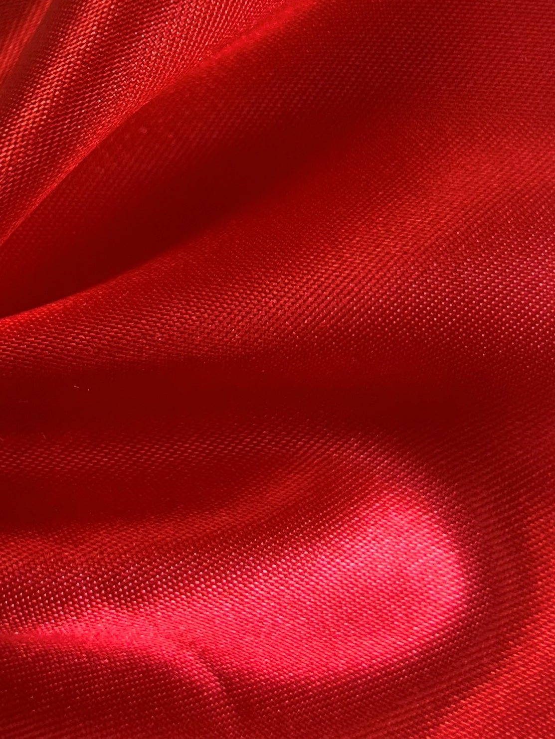 Red Polyester Satin - Ascot