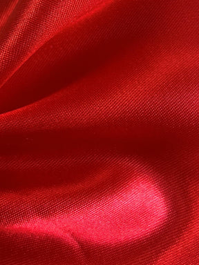 Red Polyester Satin - Ascot