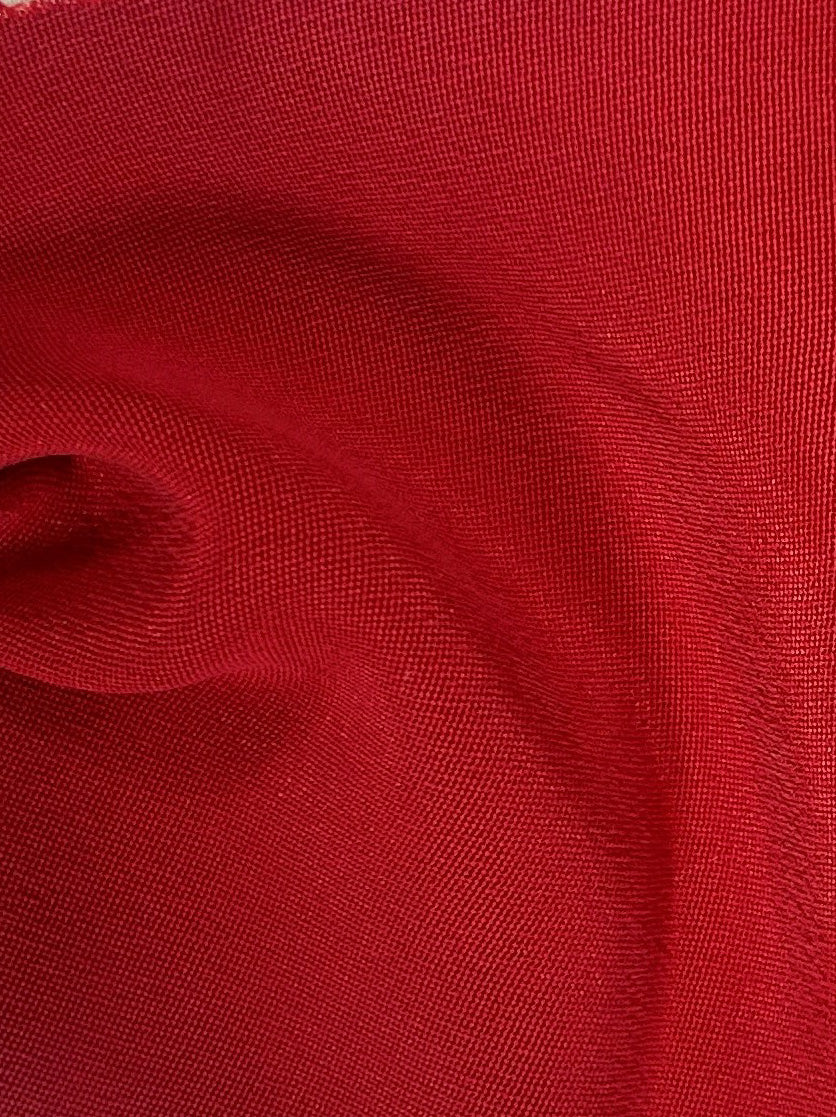 Red Silk Double Crepe - Tantalise