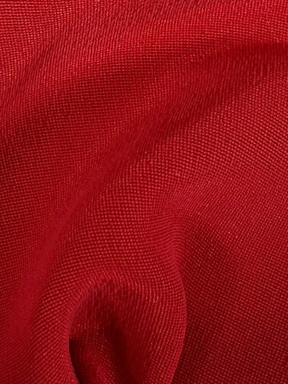 Red Silk Double Crepe - Tantalise